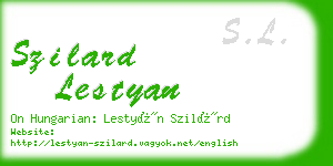 szilard lestyan business card